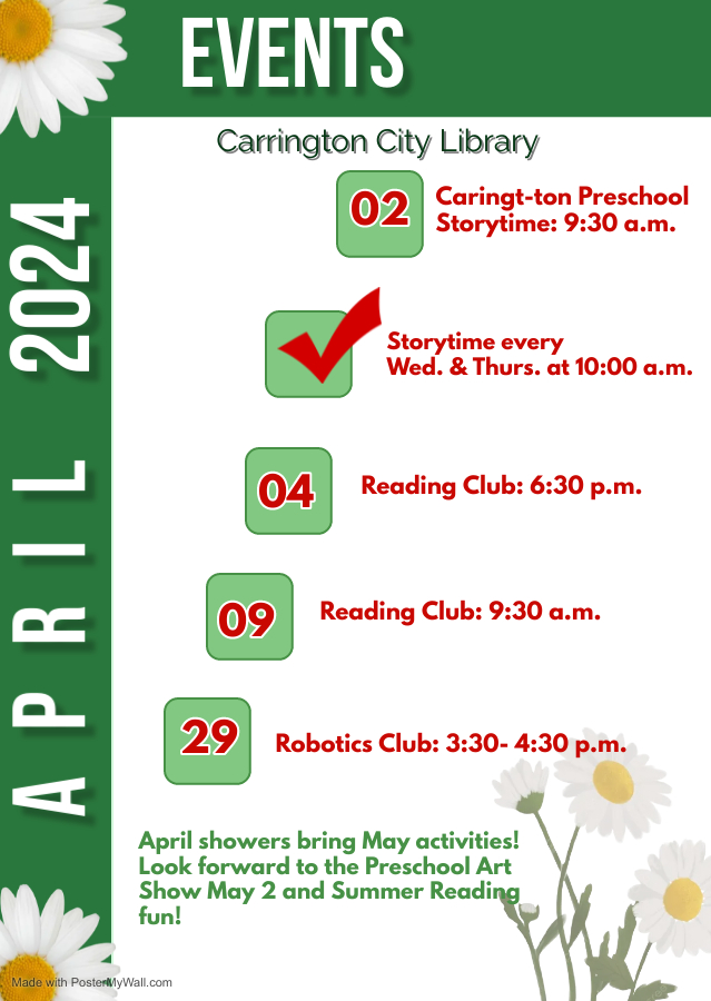 Carrington City Library For the Love of Reading